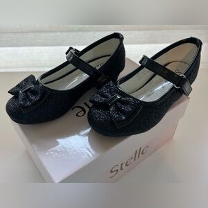 Stella Black Glitter Dress Shoes